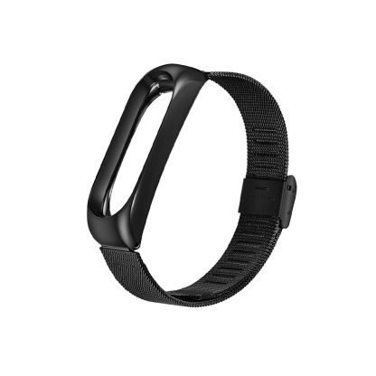 Металлический браслет для Xiaomi Mi Band 3/4 Черный - 1