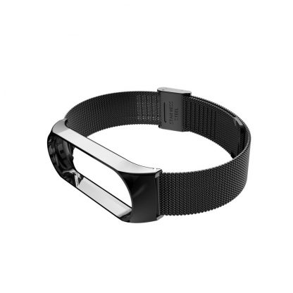 Металлический браслет для Xiaomi Mi Band 3/4 Черный - 2