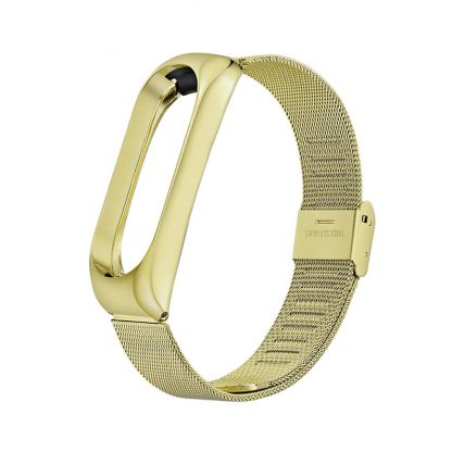 Металлический браслет для Xiaomi Mi Band 3/4 Золотой - 1